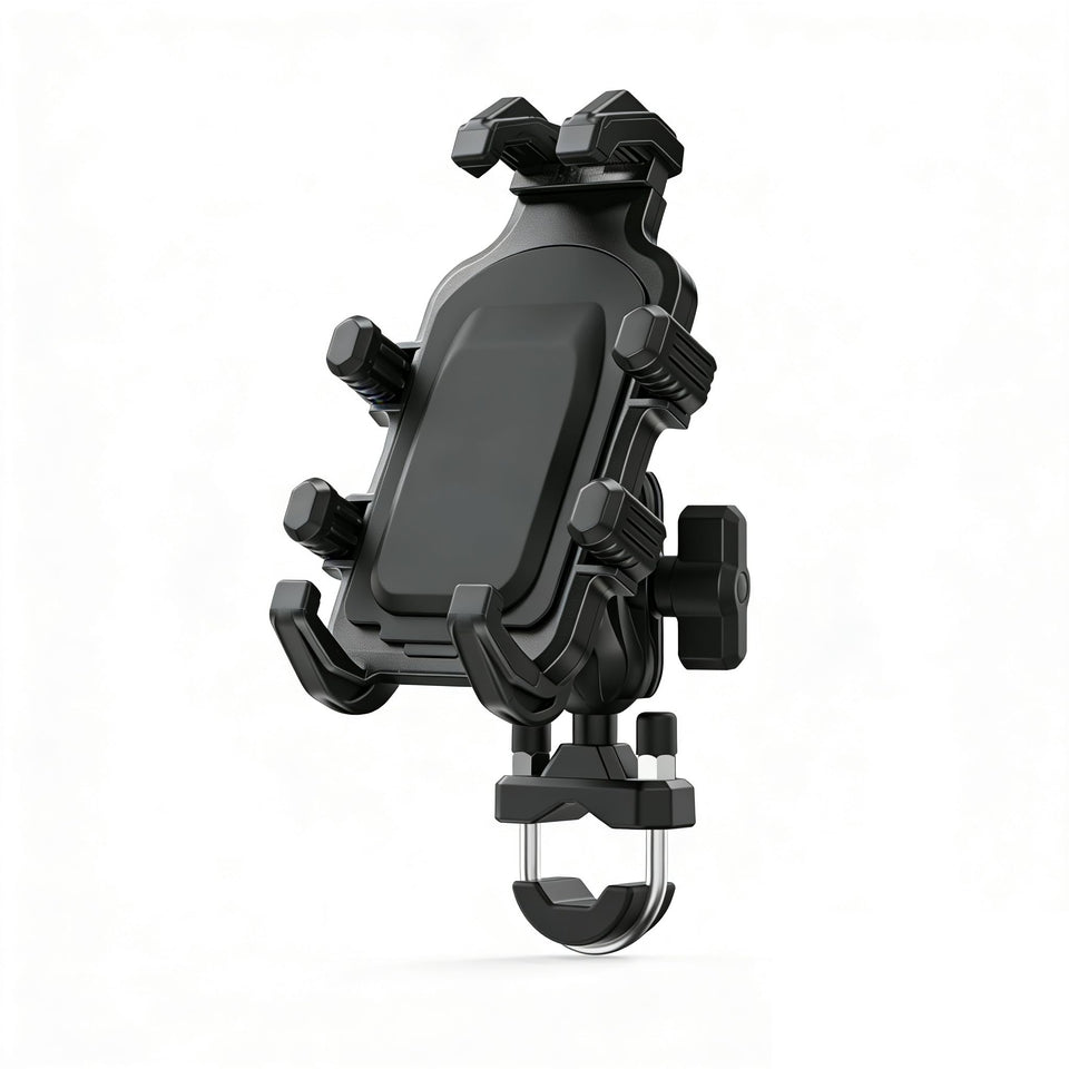ShuoTurbo front view mounted on handlebar showing secure hold and durability