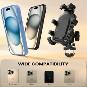 ShuoTurbo mounted with phone in landscape showing clear navigation visibility