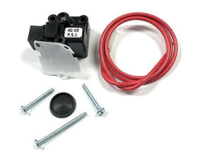 SHURFLO pressure switch close-up installed on 8000-series pump illustrating correct fit and restored function