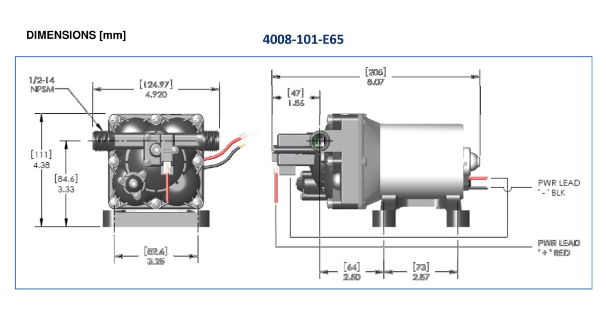 SHURFLO partial cutaway showing diaphragm and internal assembly benefit: smoother, protected operation