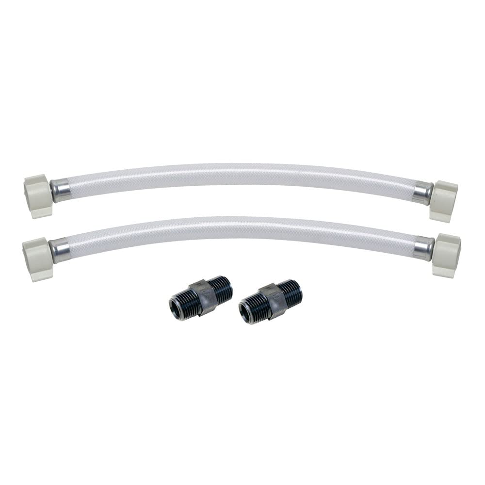 SHURFLO pump silencing kit front view showing hoses and fittings reducing noise