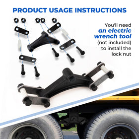 Siapupy nylon bushings and 3-3/8 inch bolts laid out for quick identification