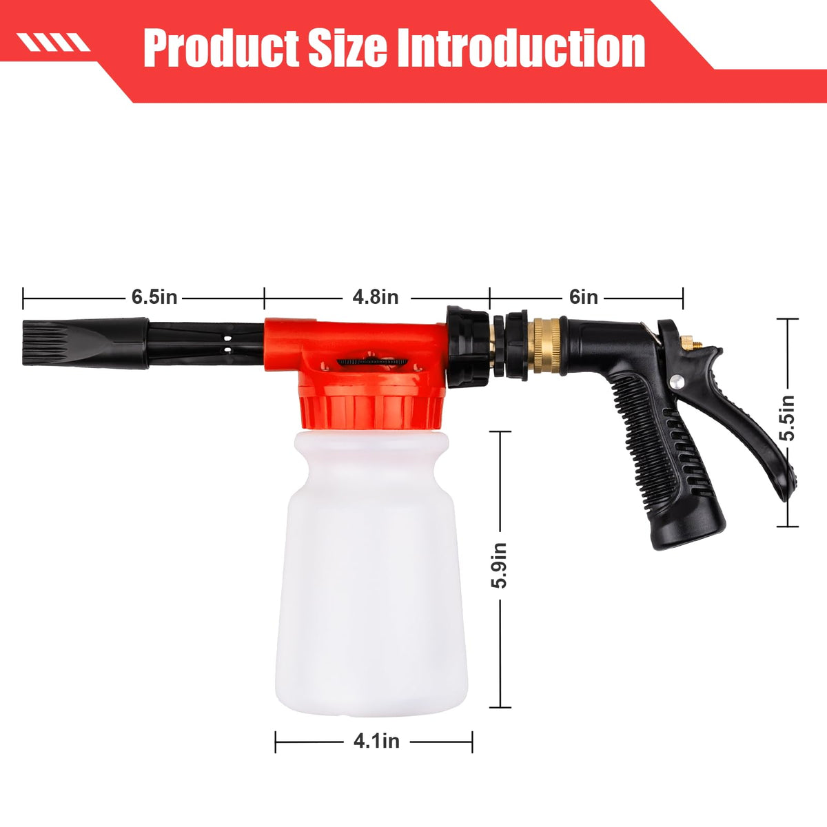 Siapupy foam gun producing thick foam on car to loosen dirt effectively