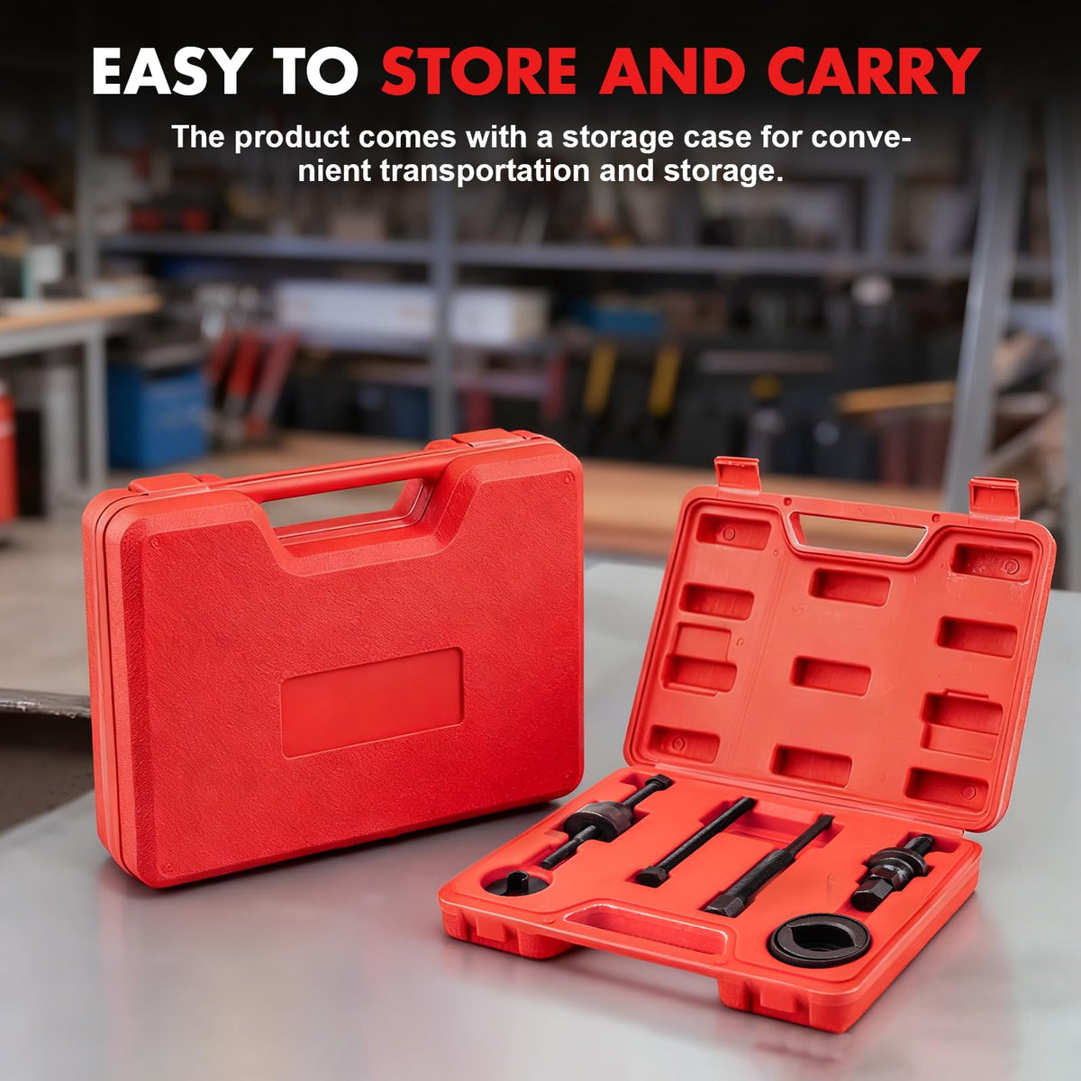 Siapupy toolset organized in blow molded case for neat storage and transport