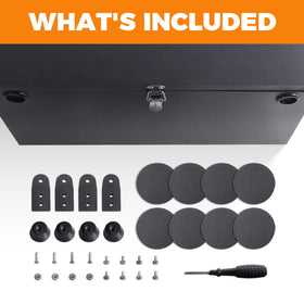 Sidasu battery box beside two 12V batteries for clear size and fit comparison