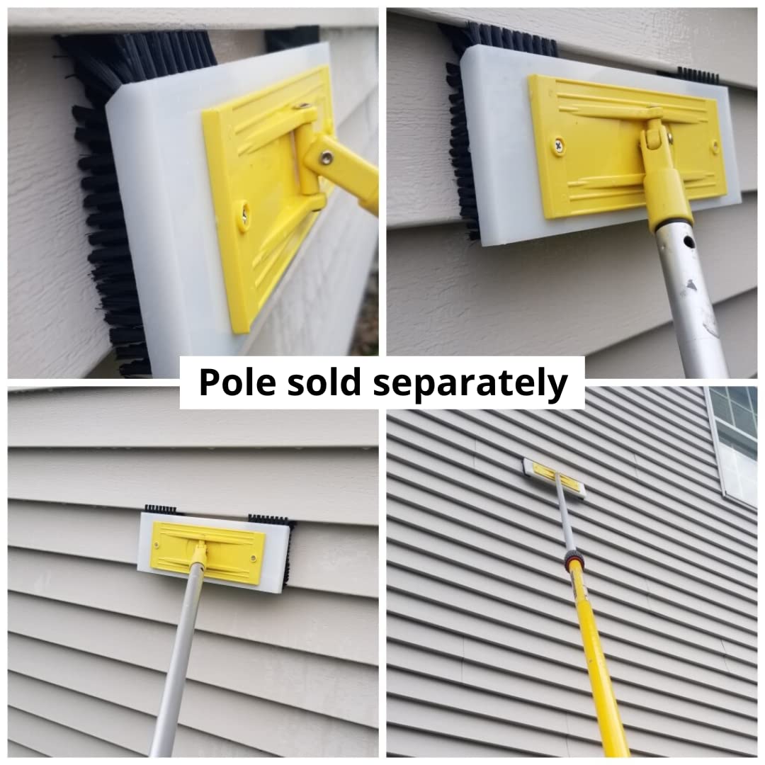 Siding Brush close-up of nylon bristles, durable scrubbing for mildew removal