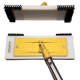 Siding Brush front view showing head shape and bristles, for efficient siding cleaning