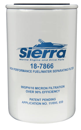 Sierra 18-7866 front view showing label and mounting, protects fuel system