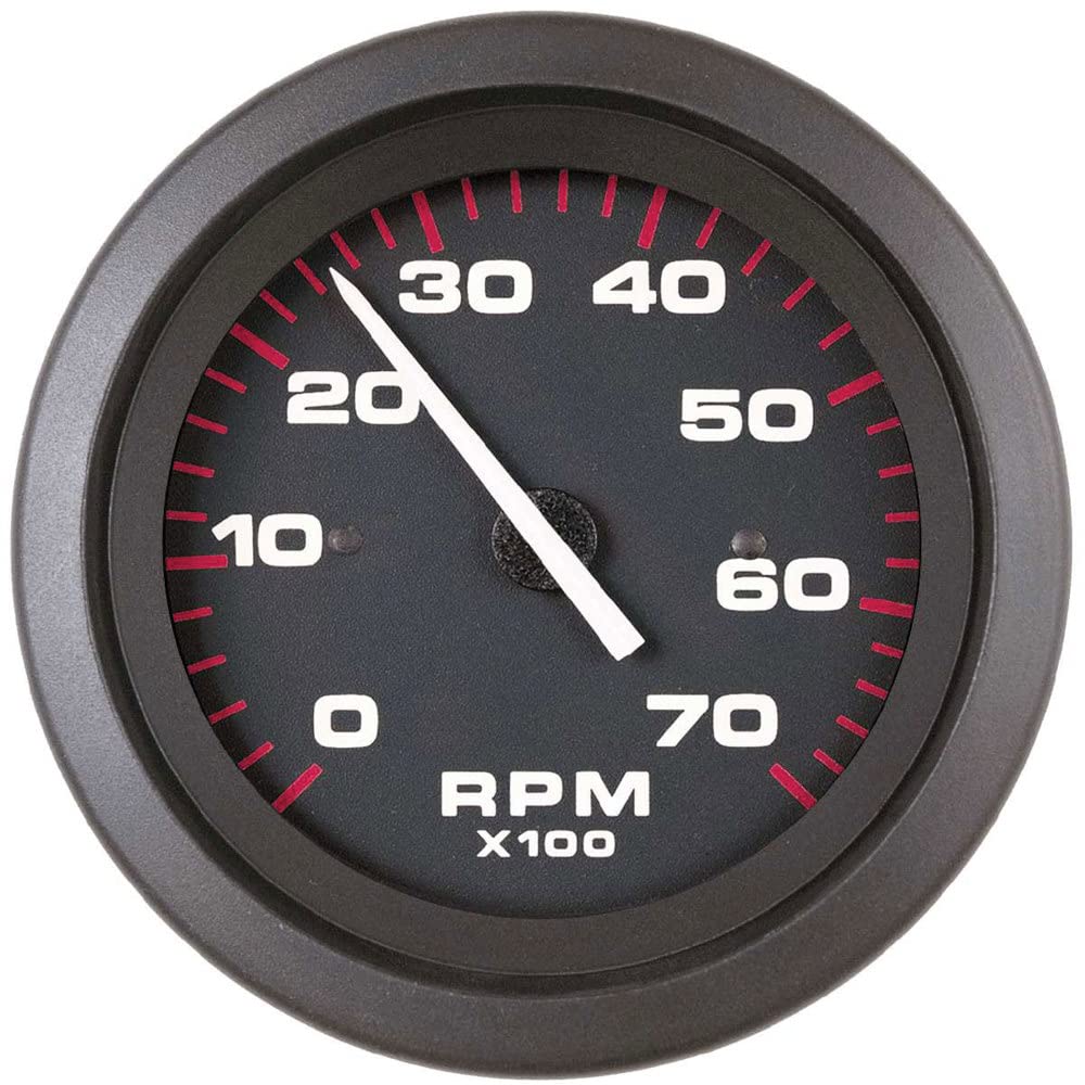 Sierra front view tachometer showing clear dial and easy-reading pointer
