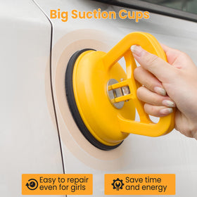 Sigoobal dent repair in action on car door showing effective restoration