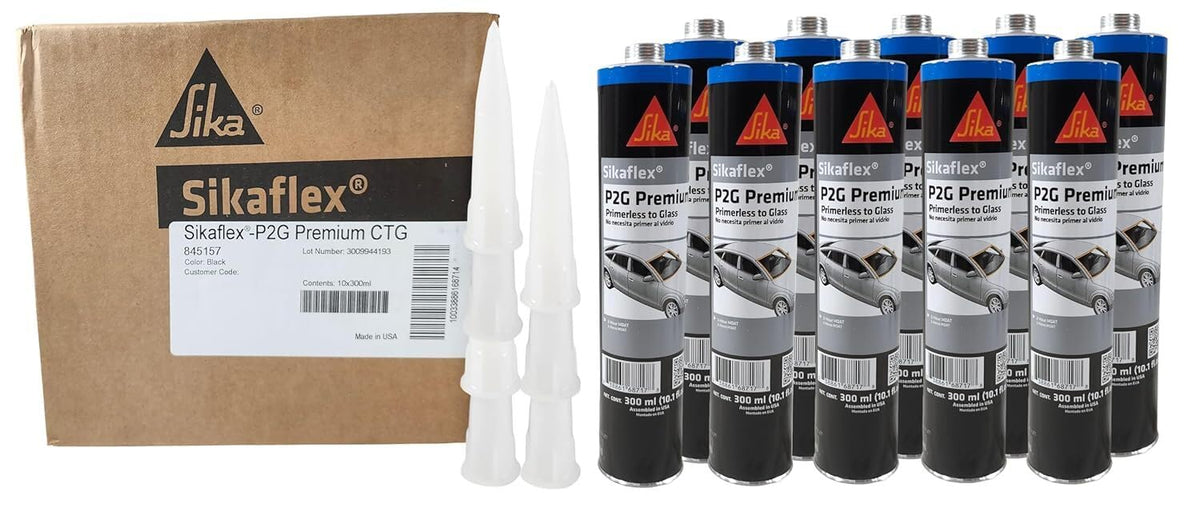 Sika sikaflex p2g front packaging showing cartridge and count, professional benefit