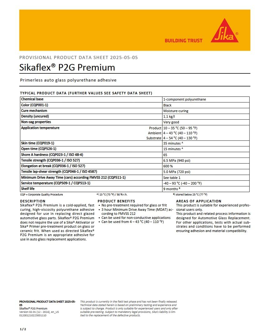 Workshop scene with Sika sikaflex p2g and tools, highlighting professional use readiness