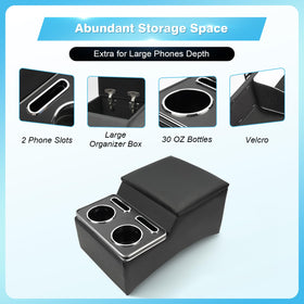 SILIVN cup holders close-up with anti-shake clips to prevent spills