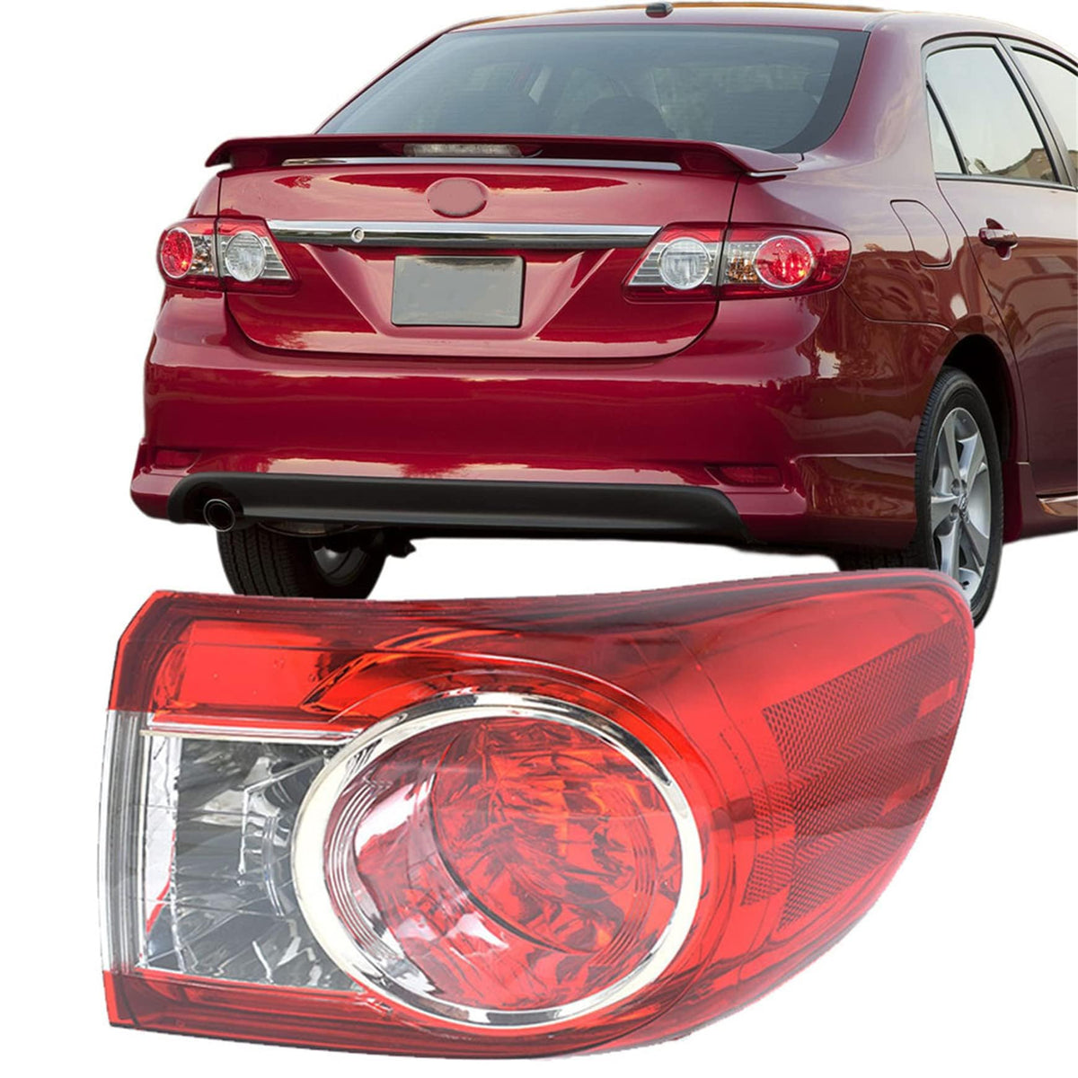 Silscvtt right rear tail light front view showing fit and finish for accurate replacement