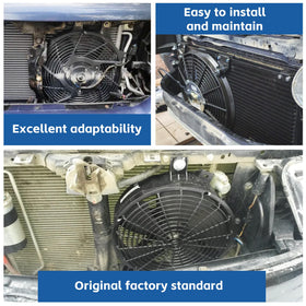 Silscvtt fan assembly next to ruler showing dimensions and fitment assurance benefit