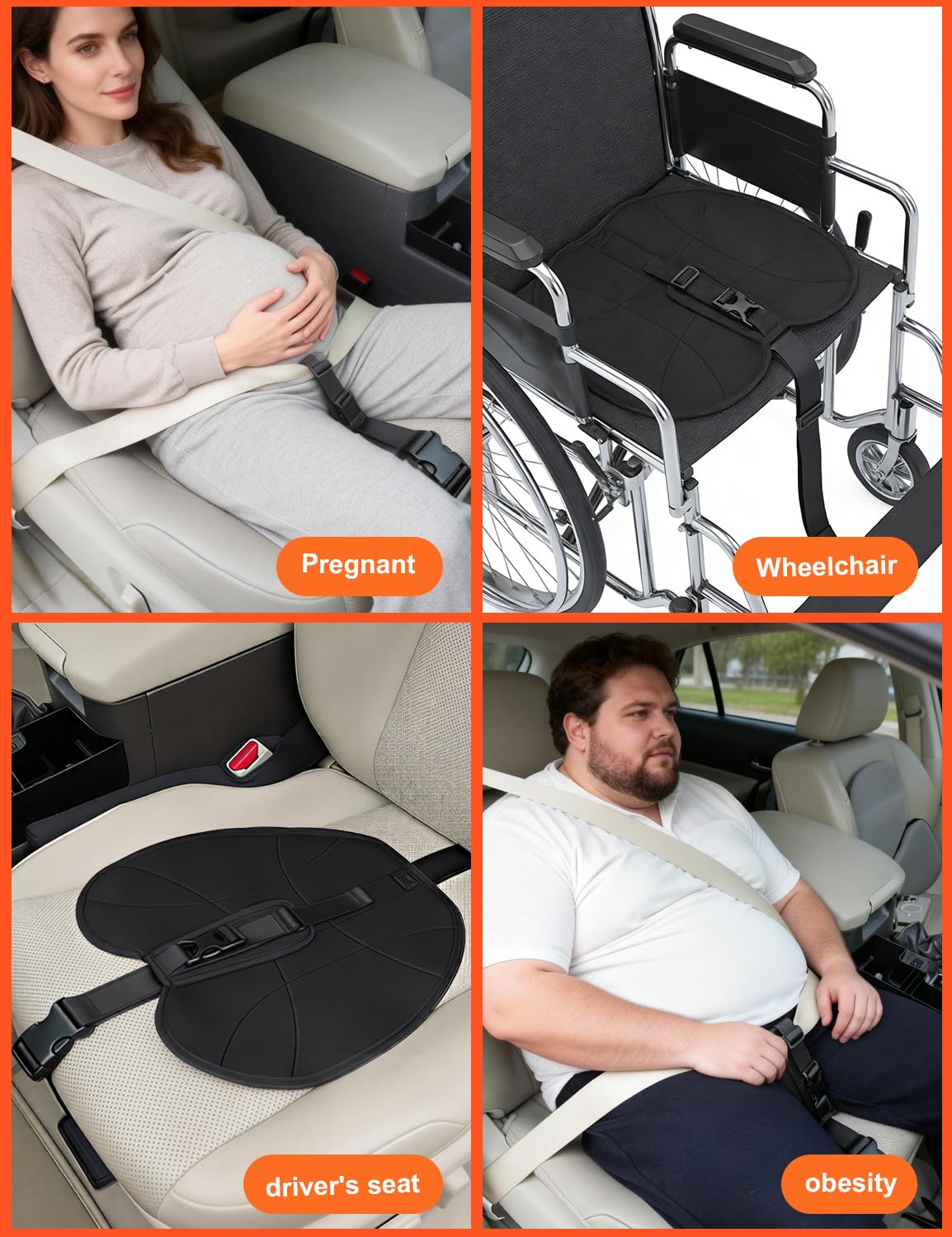 SILVIP in-use with pregnant passenger showing pressure relief benefit