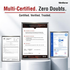 Simbow compatibility label listing supported refrigerants for regulatory flexibility