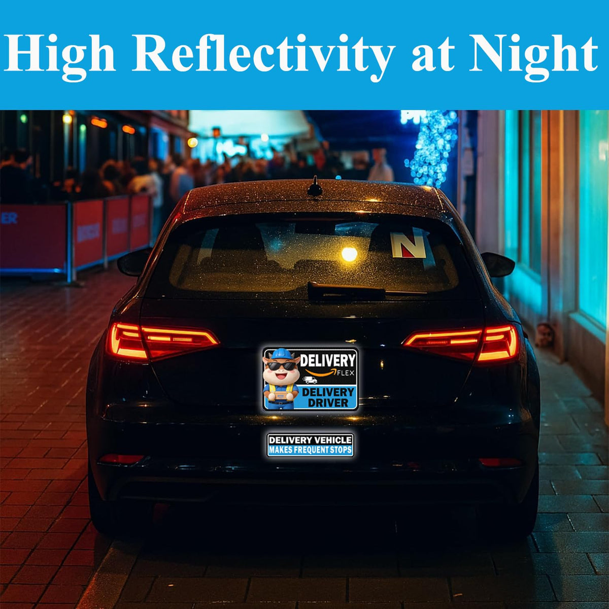 SIMENTY magnet on parked car in driveway enhancing safety and driver recognition