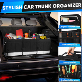 Simniam installed in a car trunk demonstrating organized cargo during travel