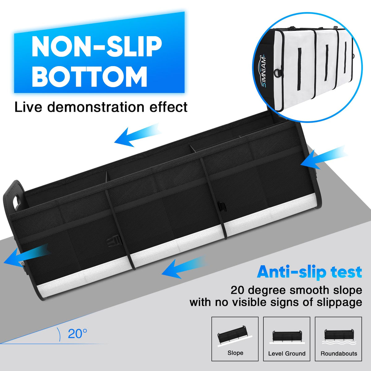 Simniam detailed mesh pocket view storing small items for easy access