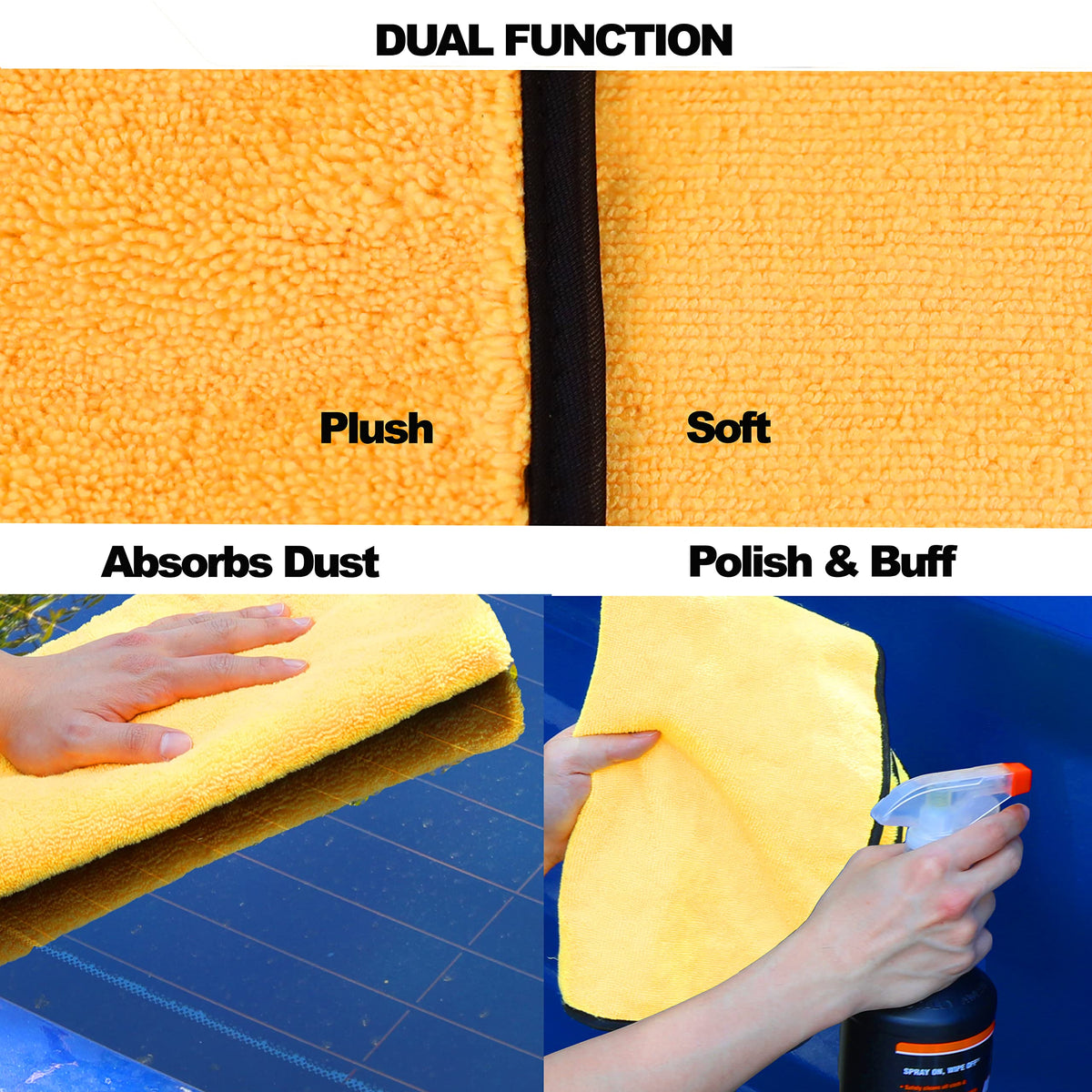 Simple Houseware close-up plush fibers demonstrating high absorbency and softness