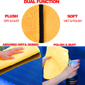 Simple Houseware close-up of dual-sided towel highlighting versatility