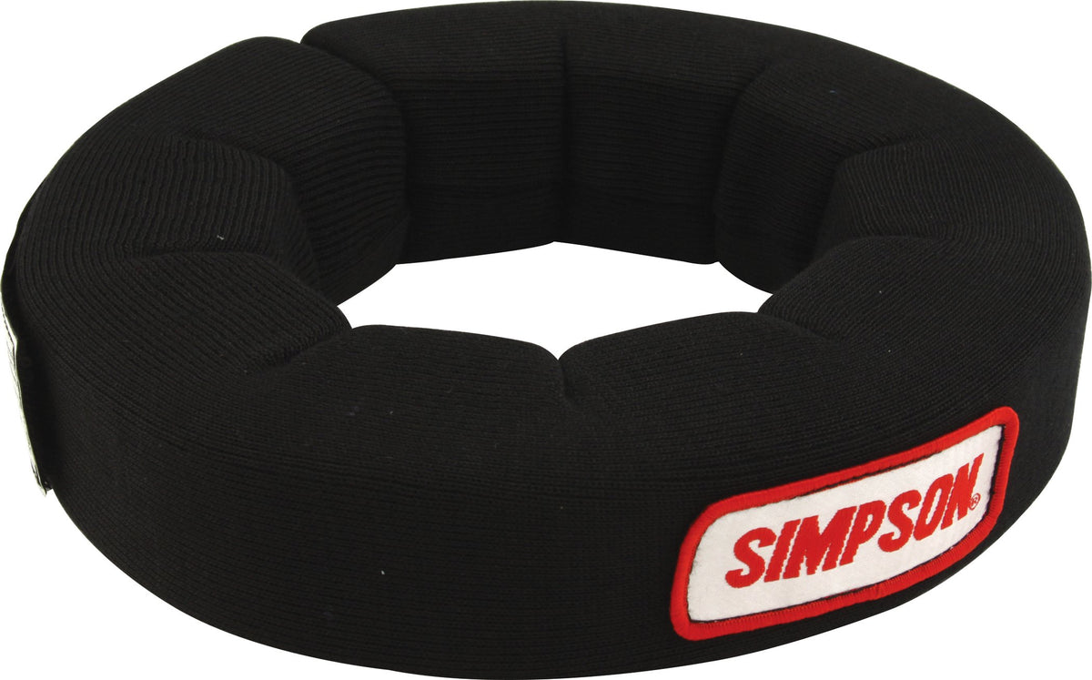 SIMPSON black neck collar front view showing low-profile support and streamlined fit