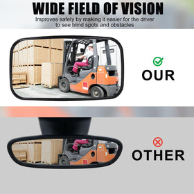 Sinbana glass close-up highlighting clear reflection and high-definition rear view benefit