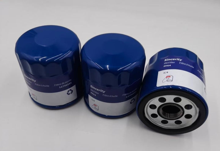 Sincerity PF64 front packaging showing three filters and clear labeling for easy identification and value