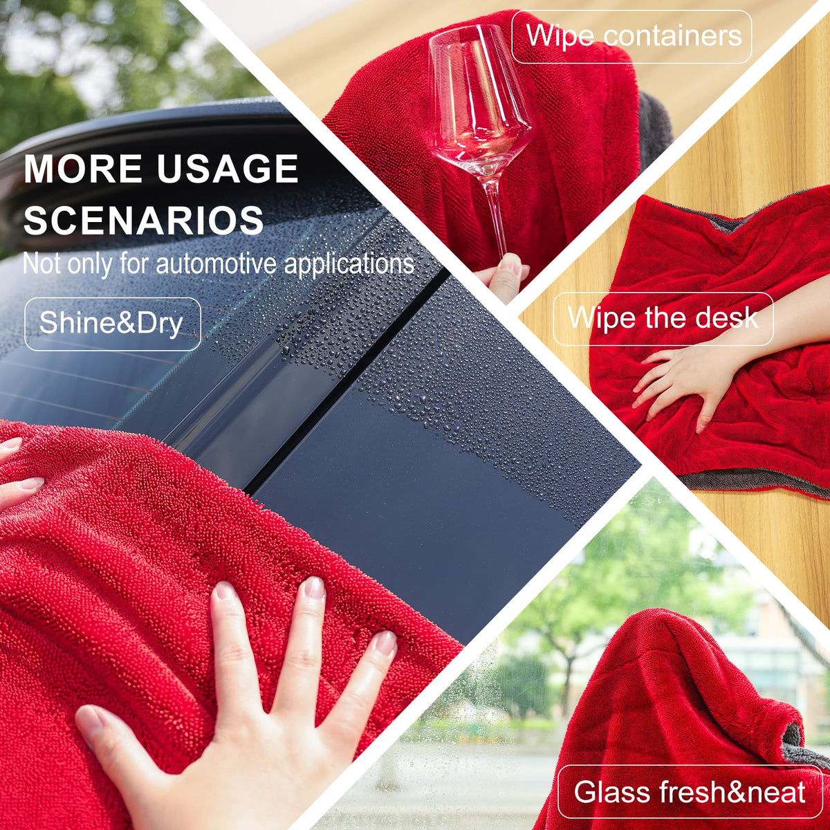 Singrune towel absorbing pooled water to show rapid uptake and fewer drying passes