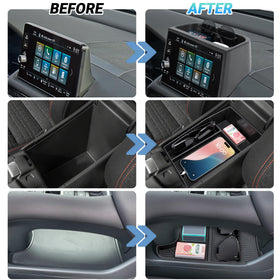 Sinminou armrest box organizer inside armrest for tidy valuables and cards