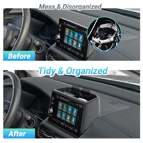 Sinminou tray installed in HR-V dashboard for tidy, OEM-style fit