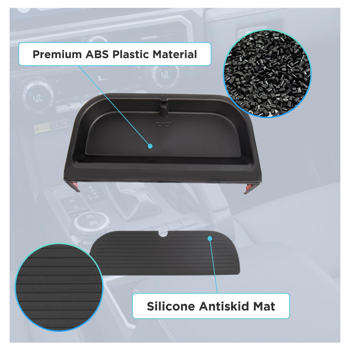 Sinminou lifestyle view in car interior showing easy access while driving