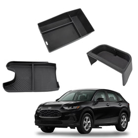 Sinminou front dashboard tray installed showing neat storage and easy access
