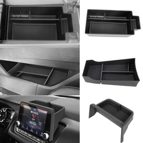 Sinminou front view of 3-piece console set showing neat organization benefit