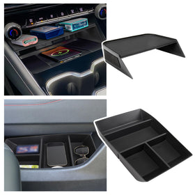 Sinminou front view of console organizer showing clean storage and quick access