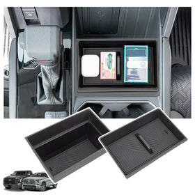 Sinminou front view console organizer showing neat layout and easy access benefit
