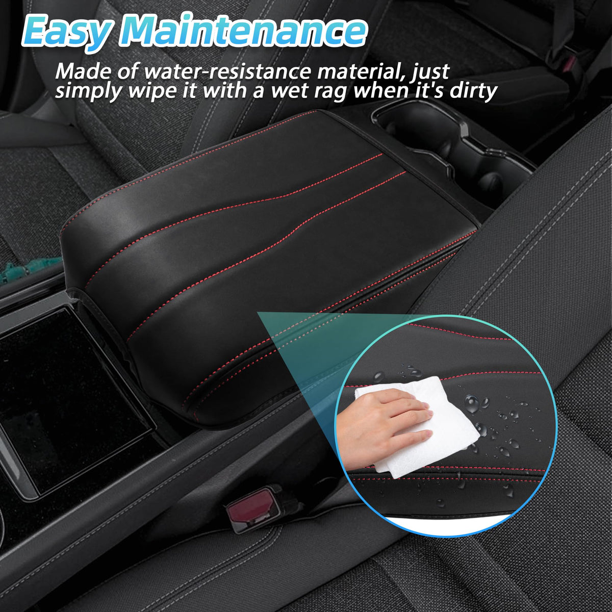 Sinminou armrest in use with hand resting for increased comfort