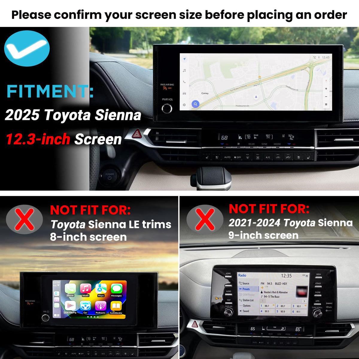 Sinminou installed behind 12.3-inch screen keeping items accessible