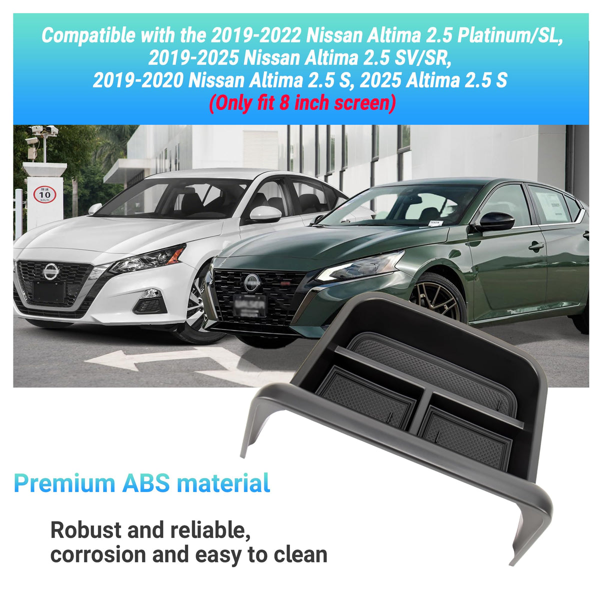 Sinminou installed in Nissan Altima cockpit for easy-reach organization benefit