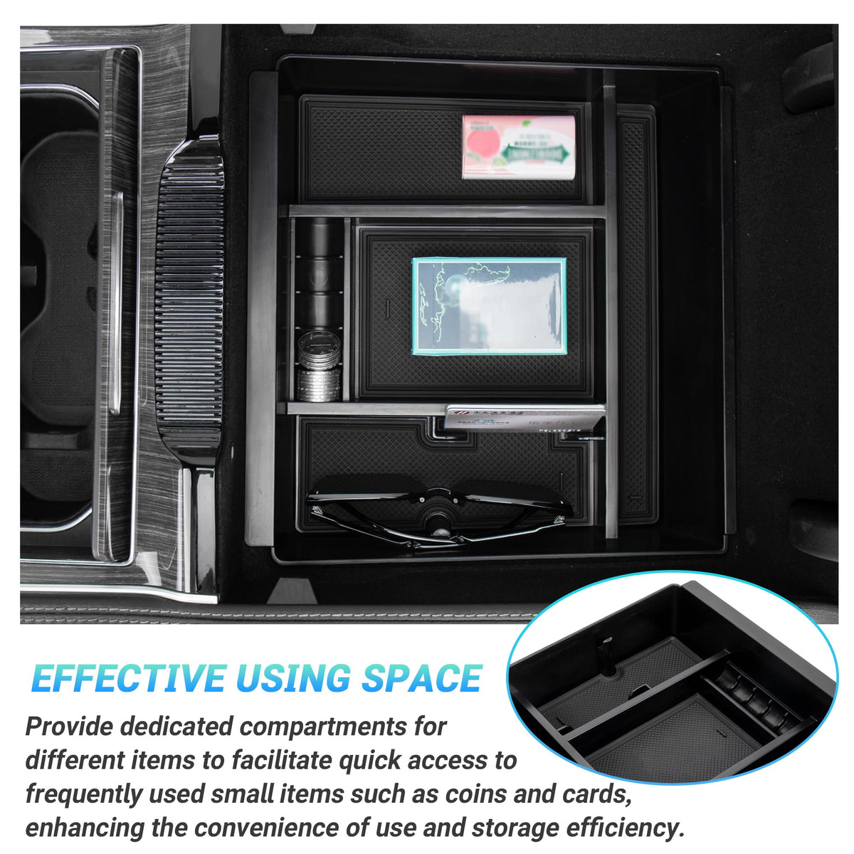 Sinminou lower compartment storing charger and documents securely