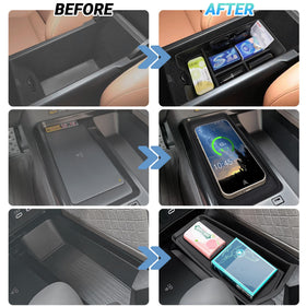 Sinminou right-side console tray detail adding extra storage space benefit