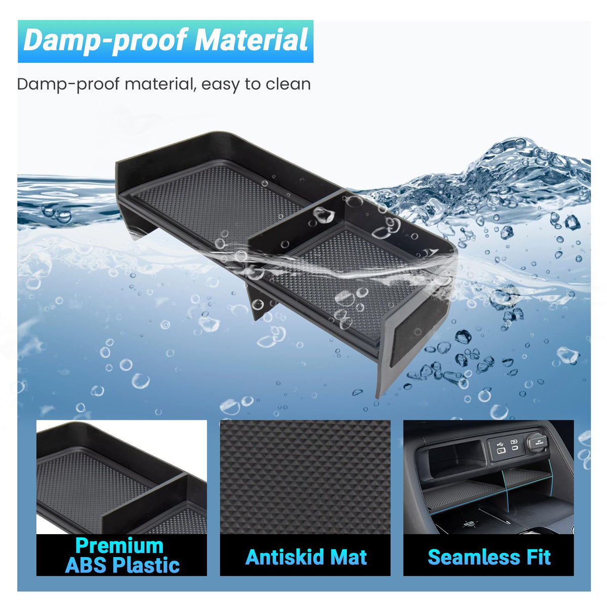 Sinminou top view showing compartment layout for phones and coins