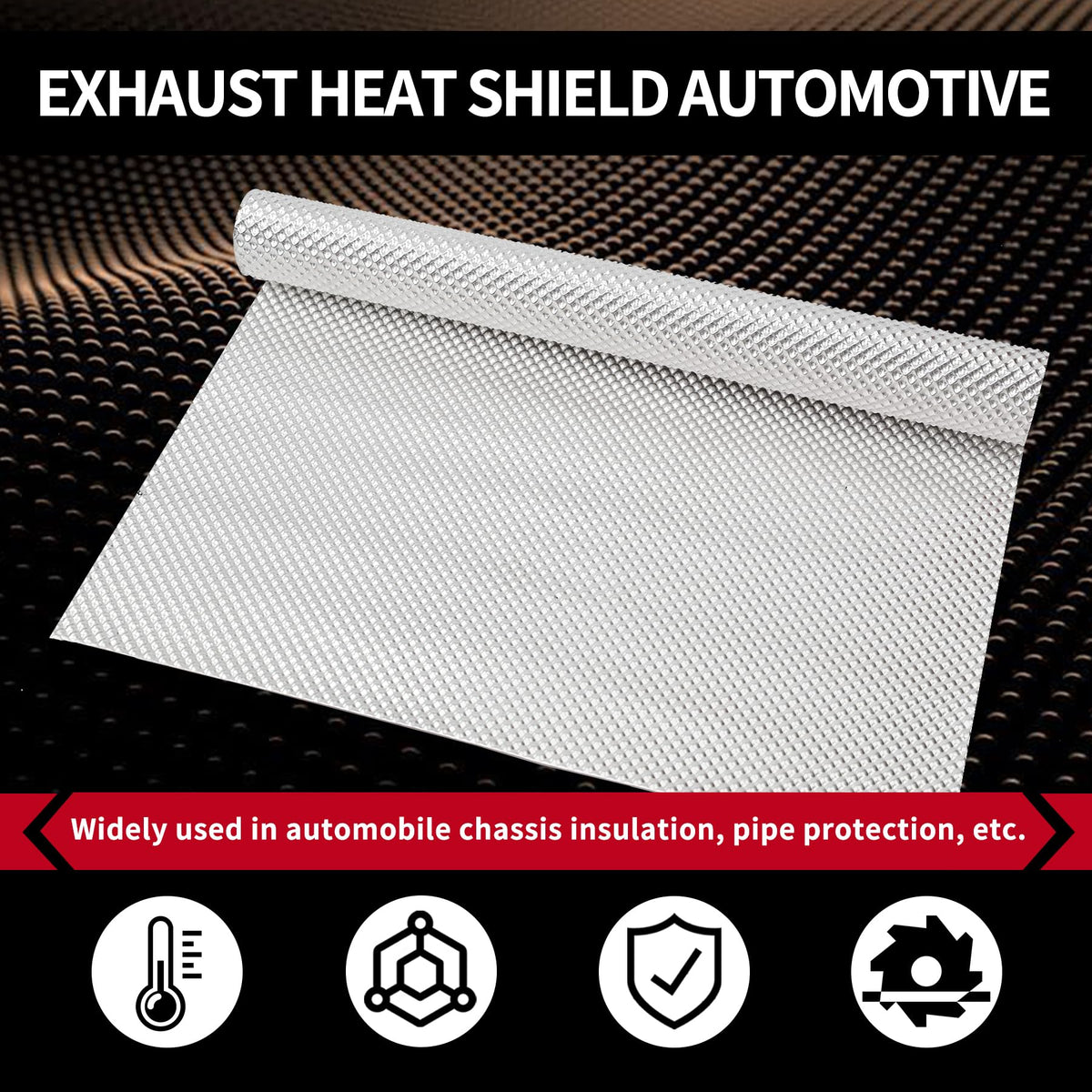 SINNSIDELIN close-up embossed aluminum texture highlighting rigidity and reflectivity