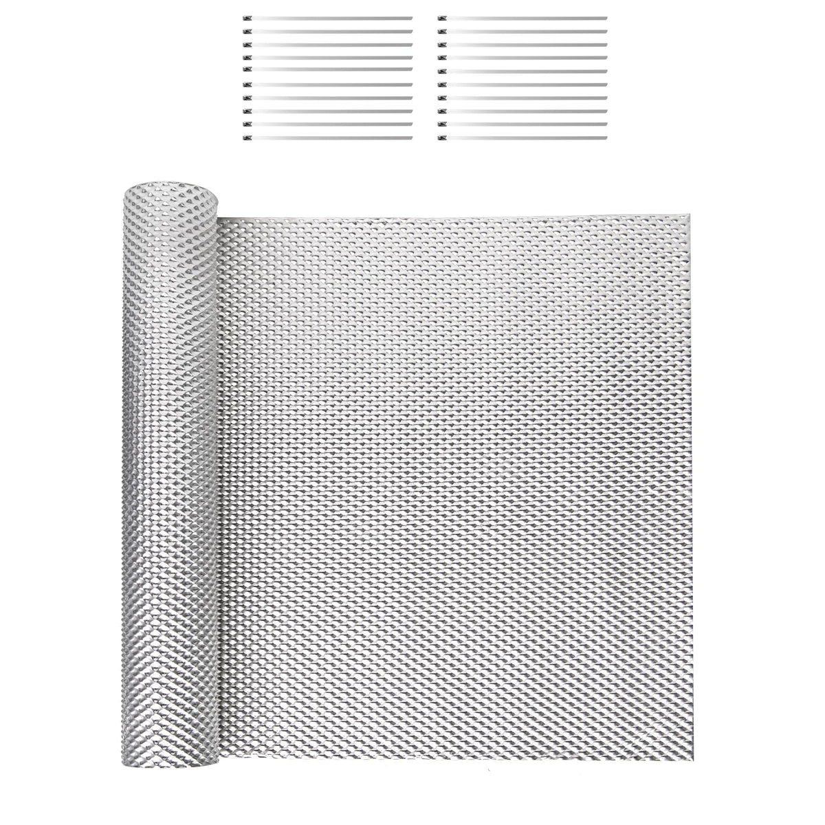 SINNSIDELIN front view of boxed exhaust heat shield kit showing contents benefit