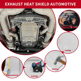 SINNSIDELIN installed on muffler demonstrating heat protection for nearby components