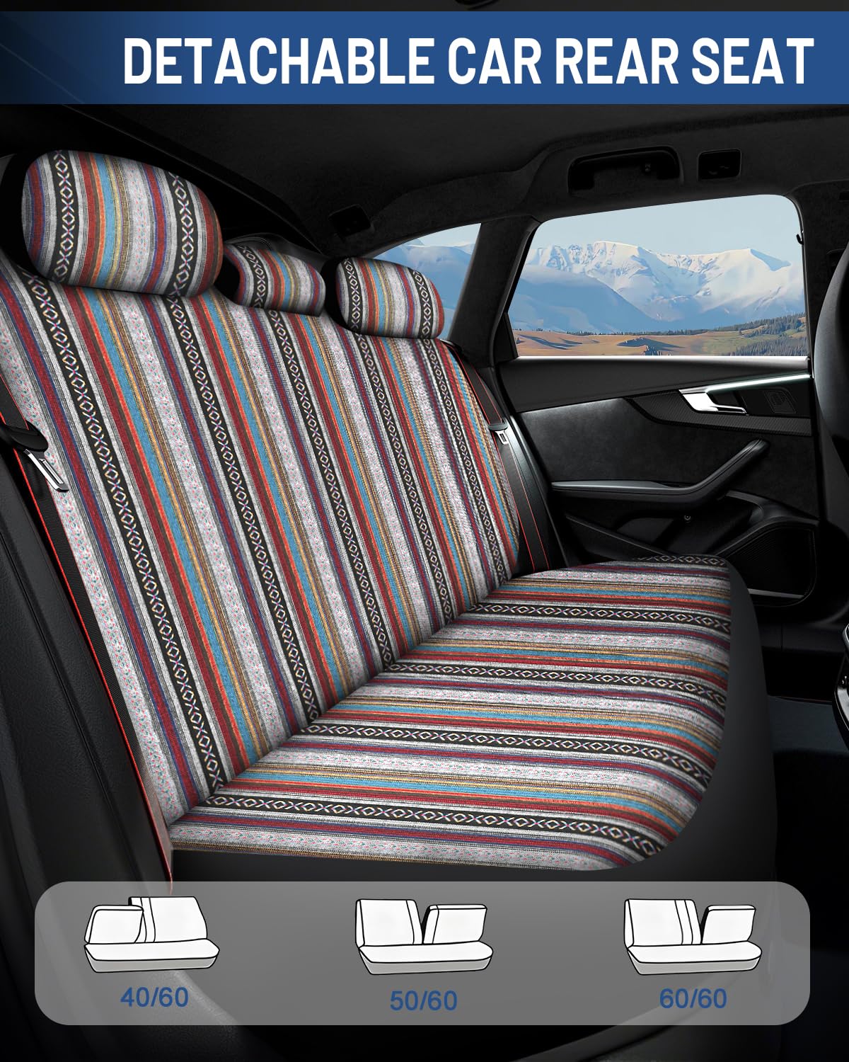 Sino Salected installed front seat cover showing refreshed interior and protective benefit