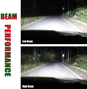Sinoparcel beam pattern on road showing brighter, defined illumination