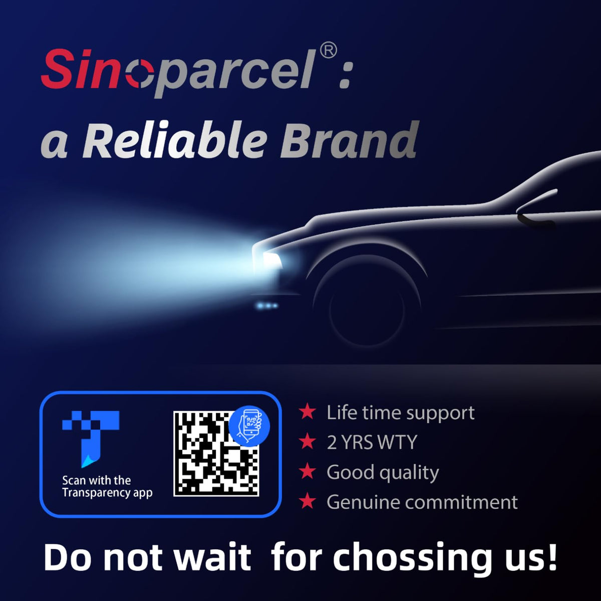 Sinoparcel bulb installed in headlight demonstrating secure fitment benefit