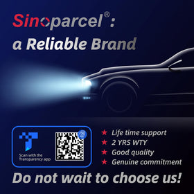 Sinoparcel D5S installed in headlight housing on car, enhances night visibility